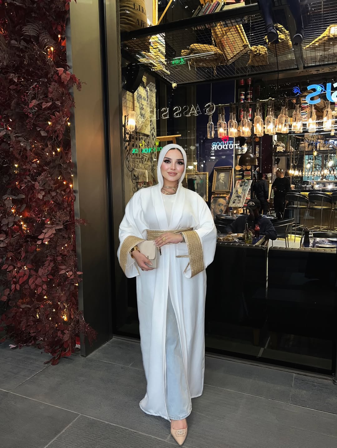 عباية أوبن بحزام كورسيه ميتالك