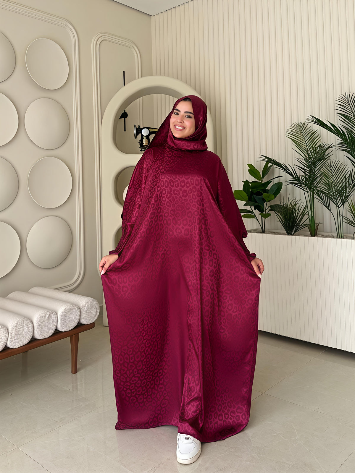 Isdal Jacquard Burgandy with bag