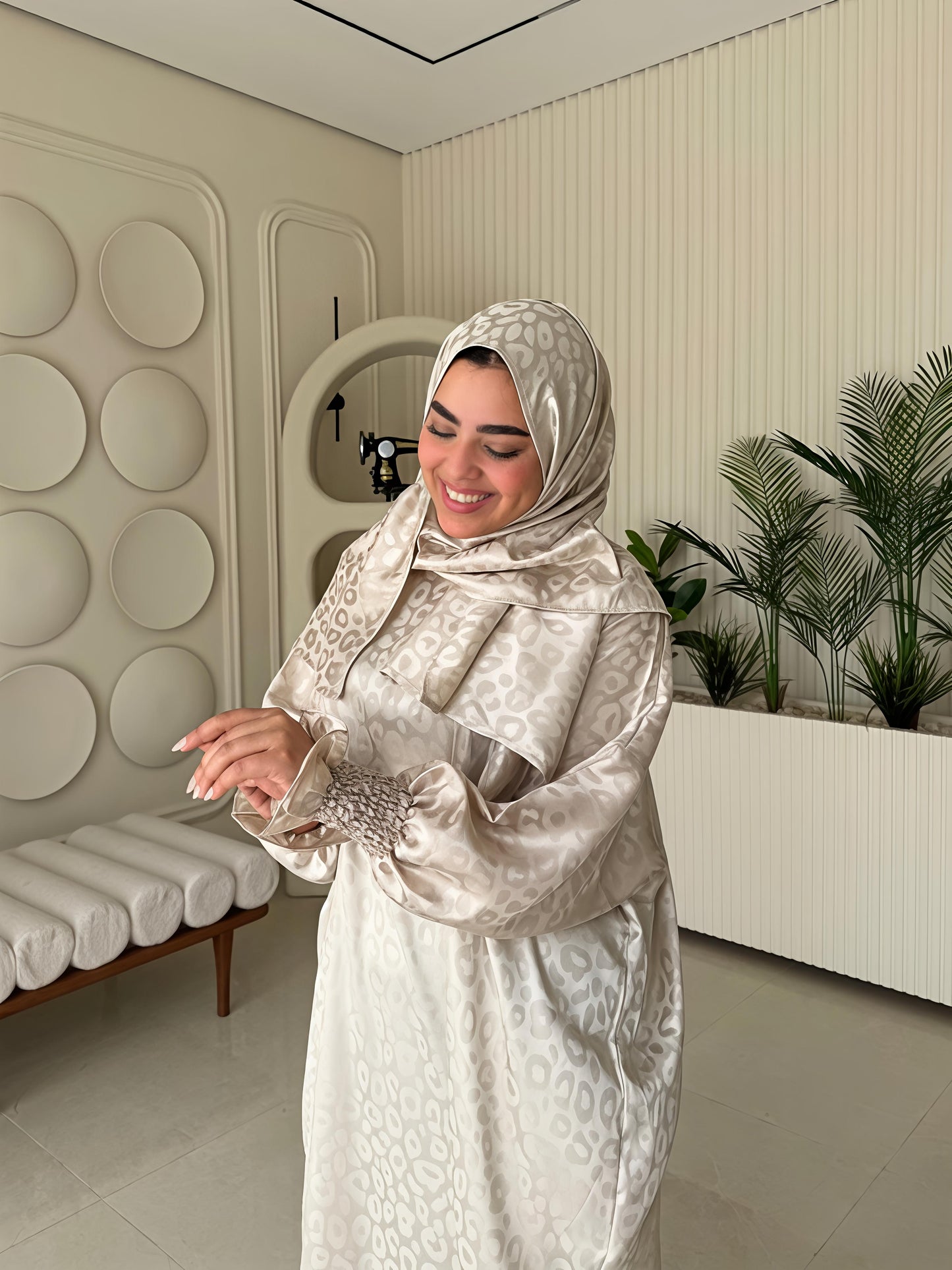 Isdal Jacquard Beige with bag