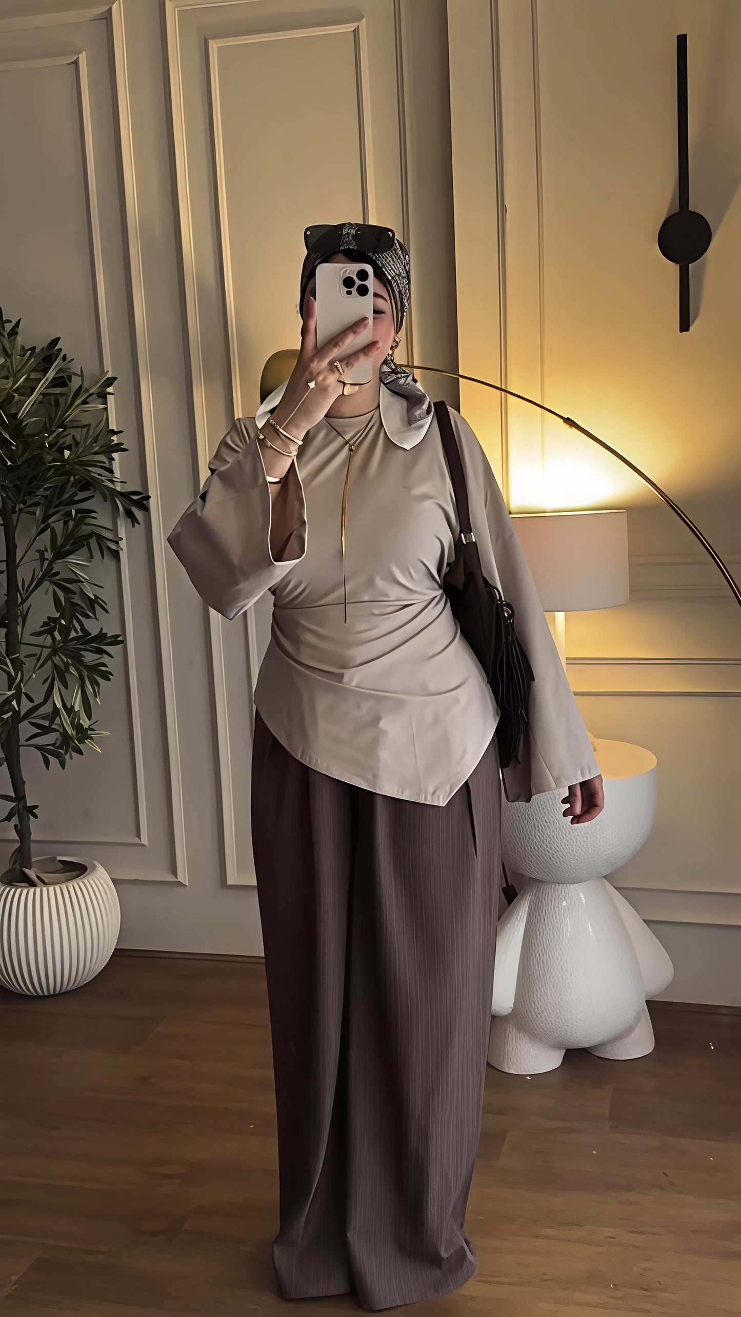 Oversized T-shirt with belt