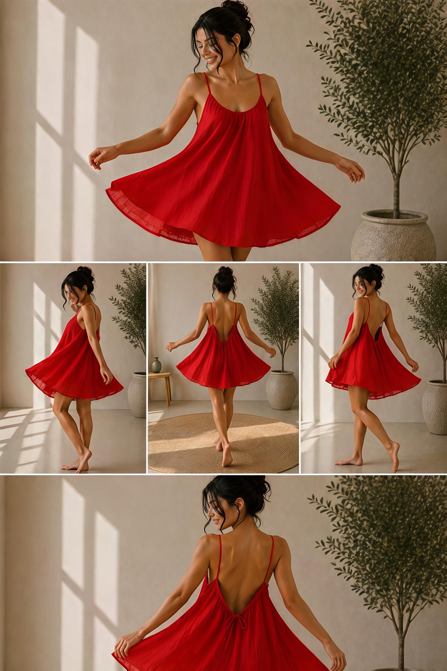 ( Mini ) Low Backless Flow Dress