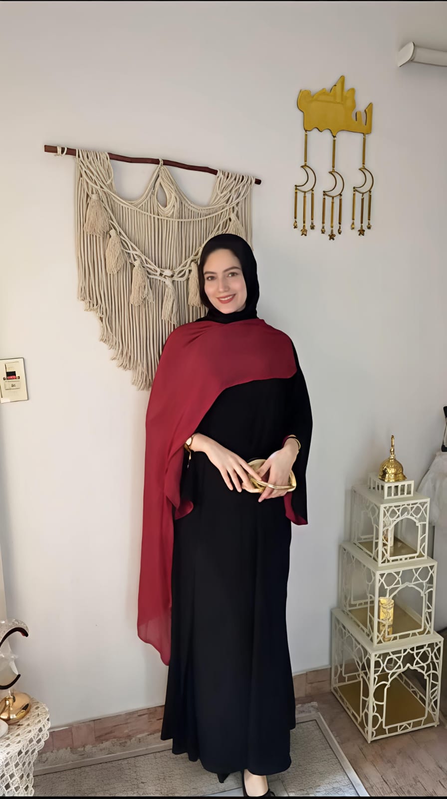 العباية الأوبن مع السكارف و ال بيزك