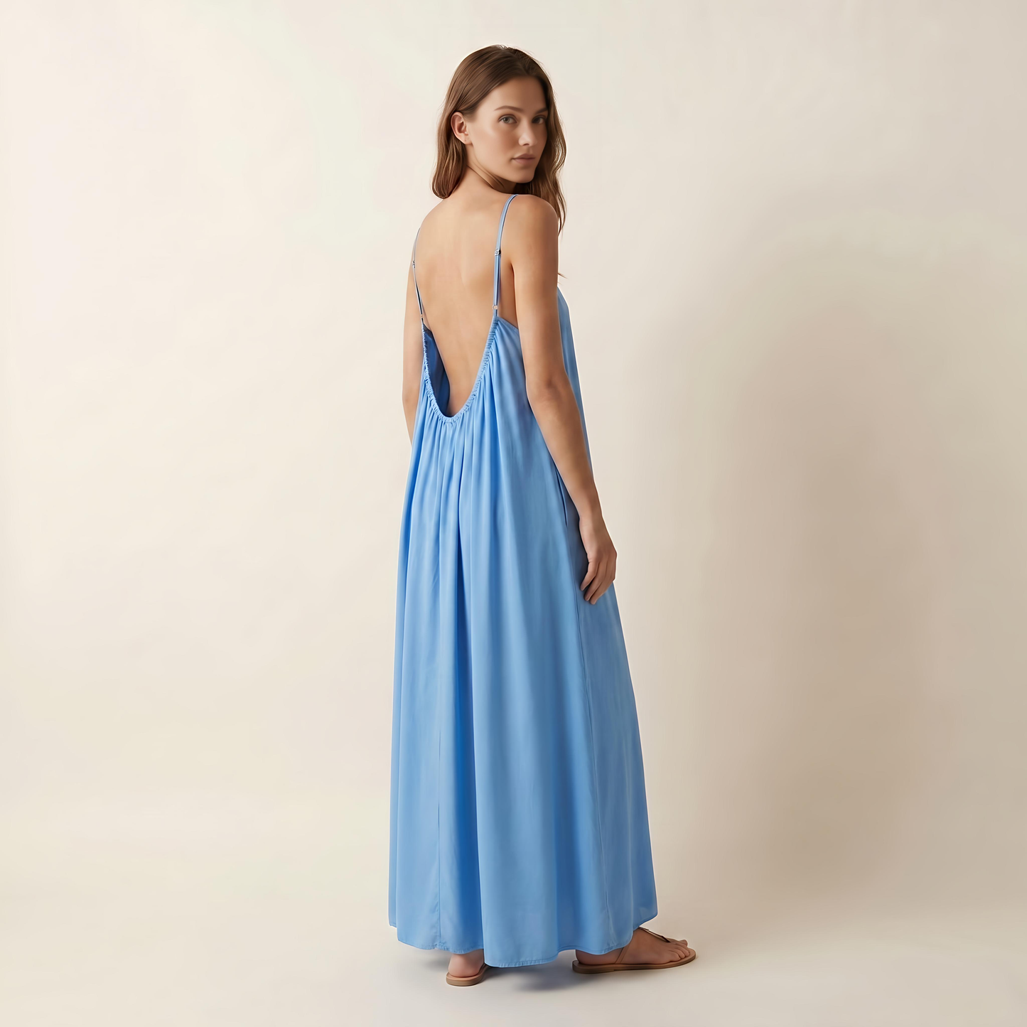 Low Backless Flow Dress