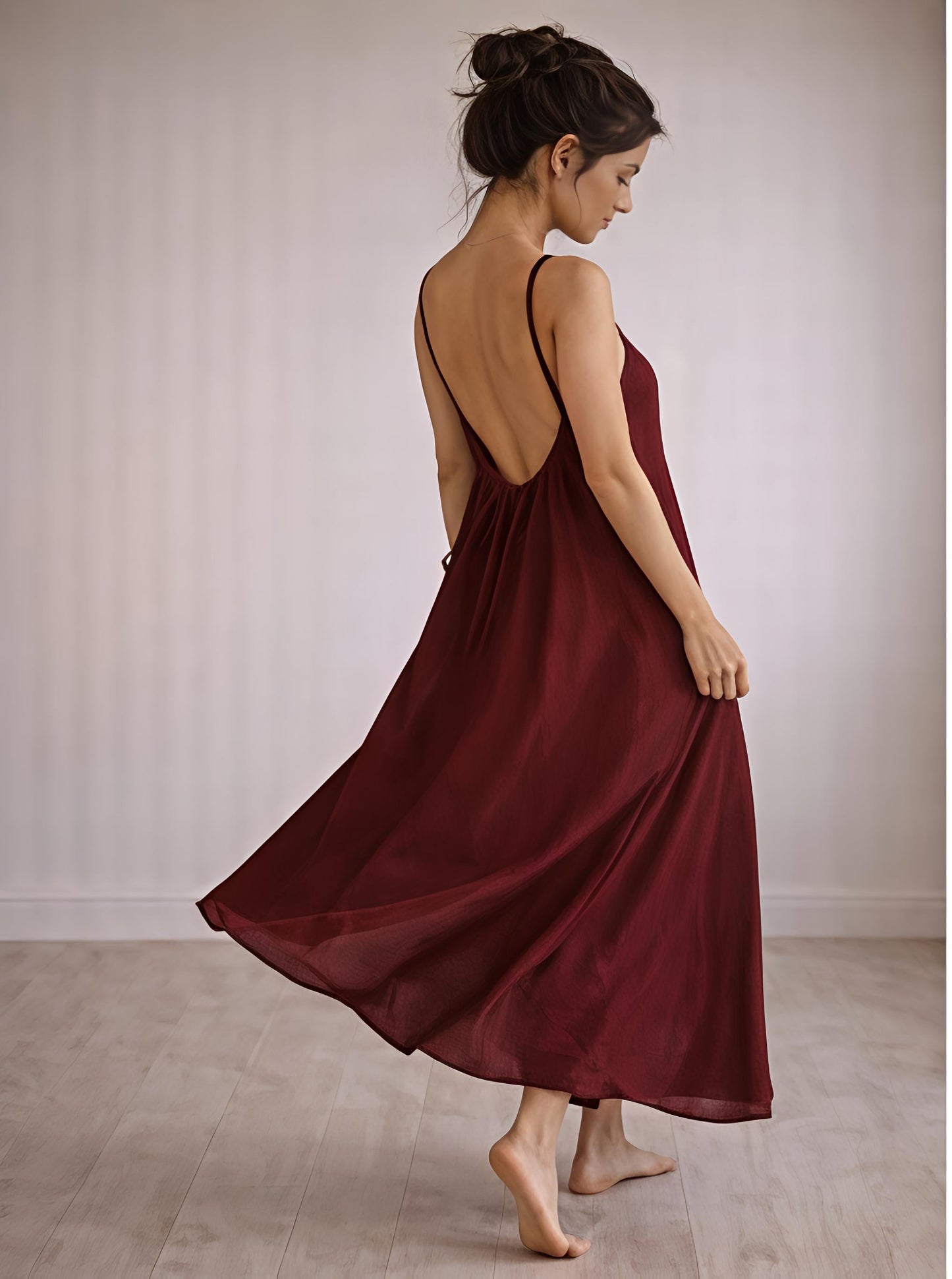 Low Backless Flow Dress