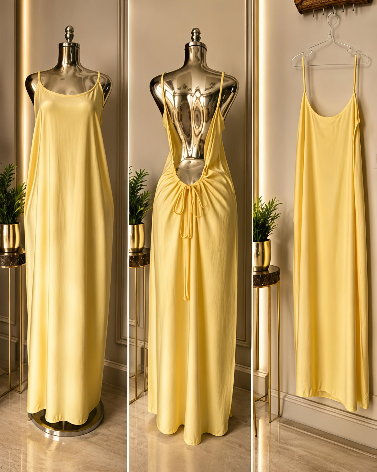 Low Backless Flow Dress